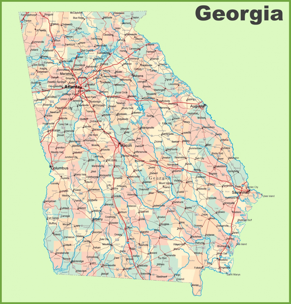 Ga Road Map Cities