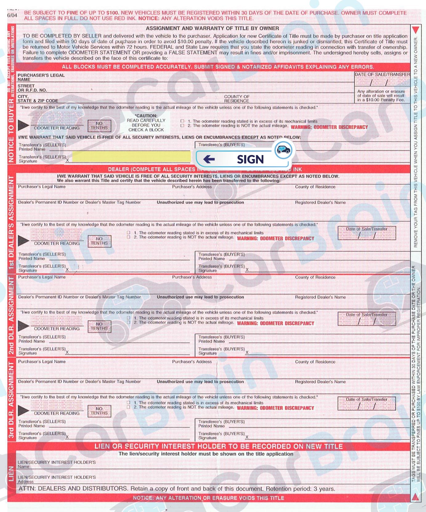 Georgia Transfer Of Title Georgia Transfer Of Title