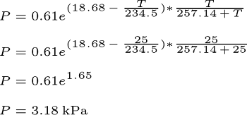Water Vapor Formula